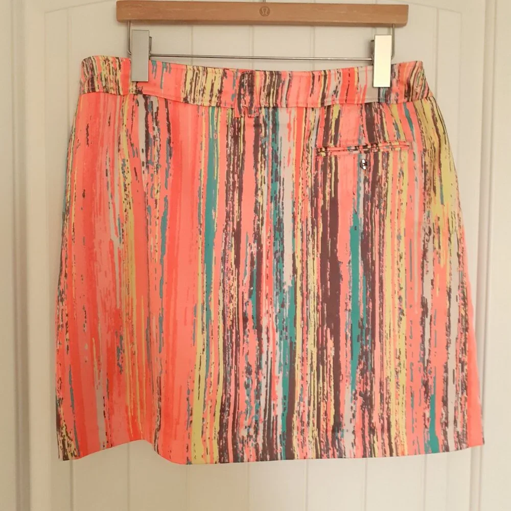 Jamie Sadock Skort Orange Stripe Radiance Size 12